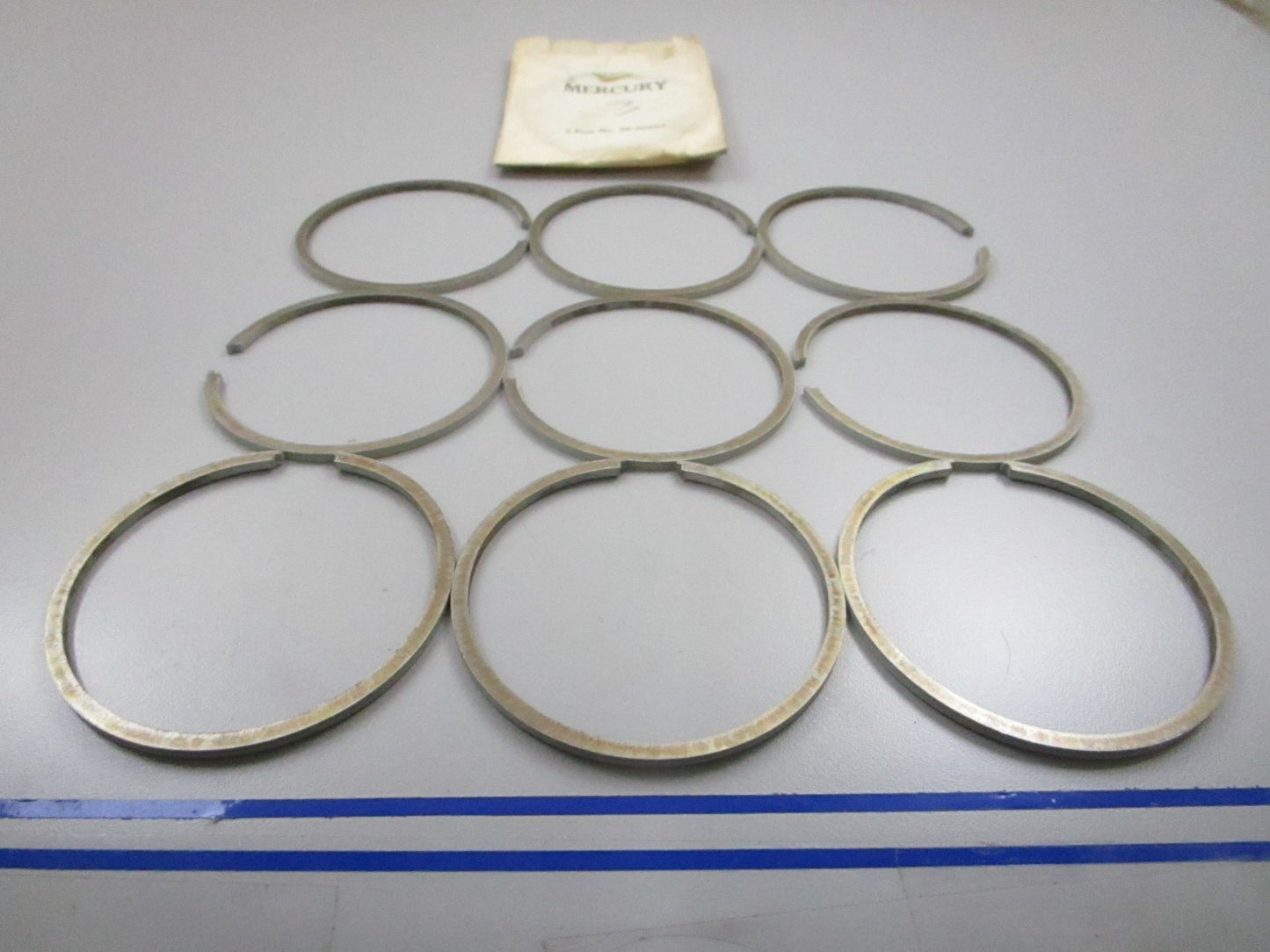 *NEW OEM* 0810 Mercury Quicksilver 9 Piston Ring Set 39-30587