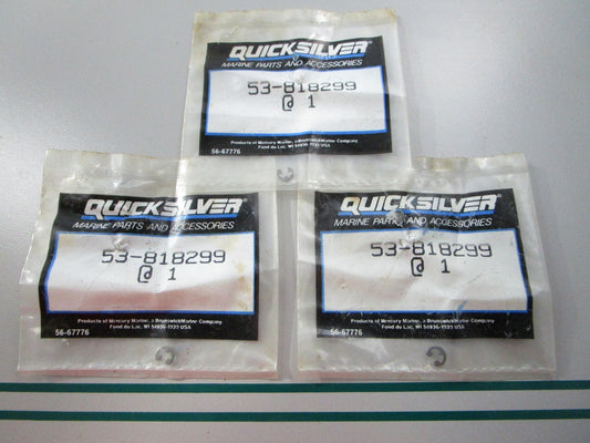 NEW OEM (LOT OF 3) 53-818299 Mercury Quicksilver E-Ring 0810