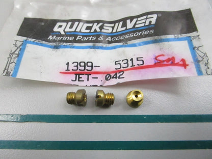 NEW OEM (LOT OF 3) 1399-5315 Mercury Quicksilver .042 Main Jet 0810