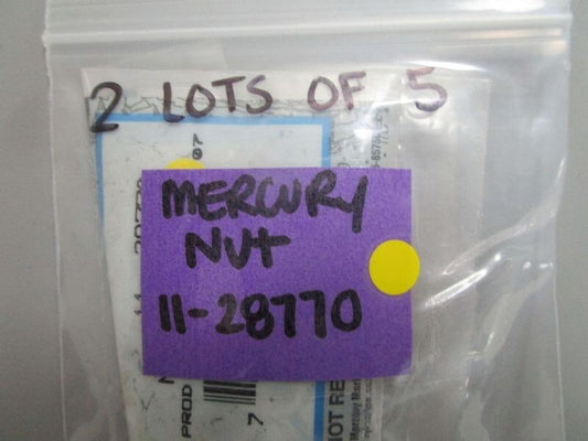 *NEW OEM* (LOT OF 5) 0770 Mercury Quicksilver Nut 11-28770