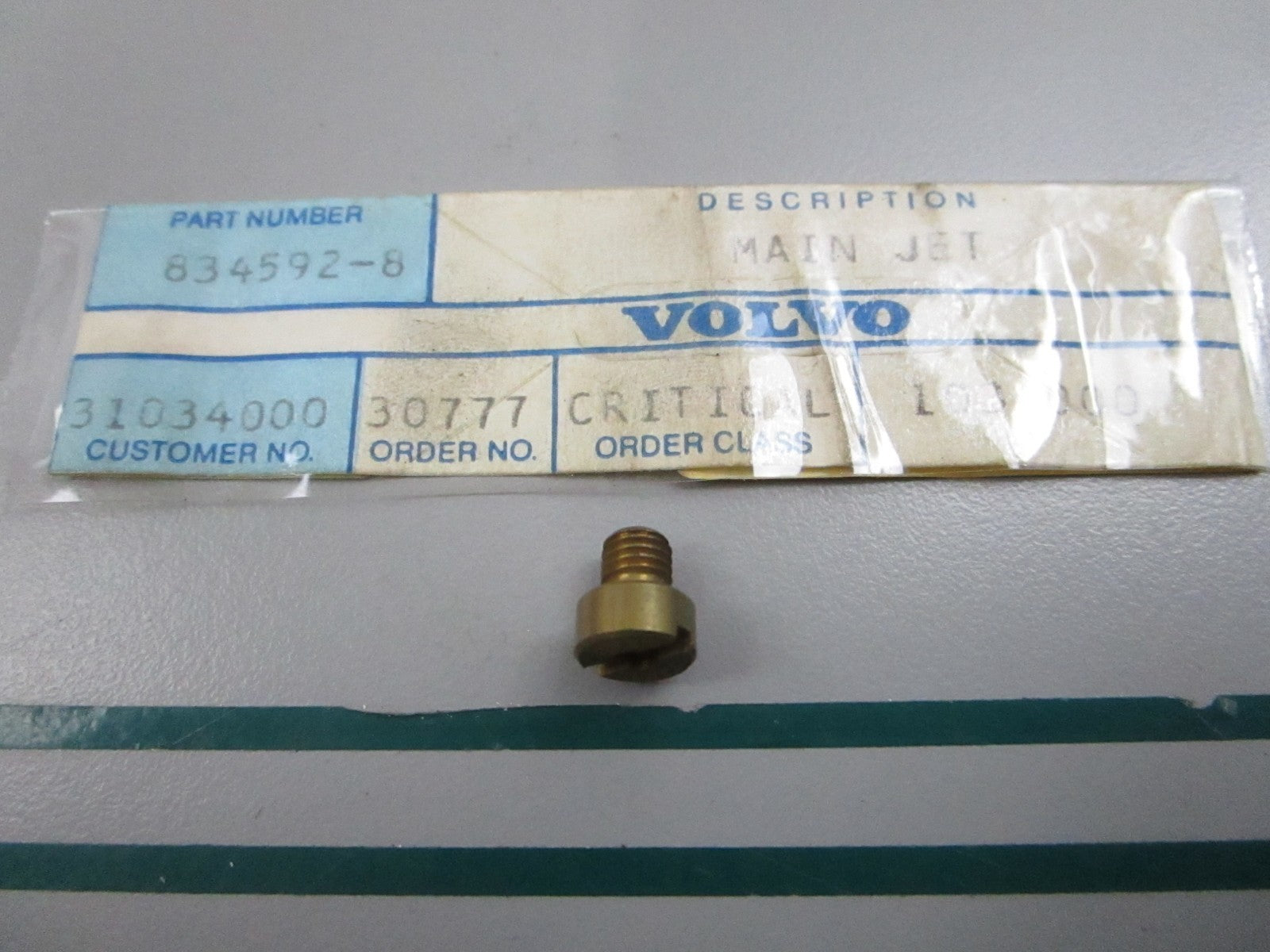 NEW OEM 835492 Volvo Penta Main Jet 0810