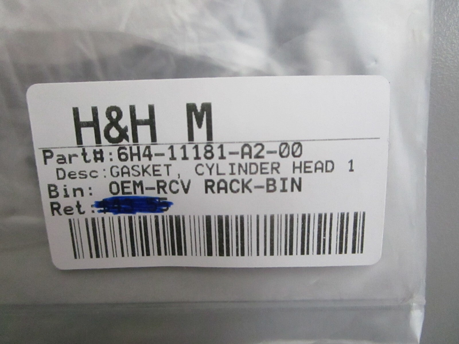 *NEW OEM* 0820 Yamaha Cylinder Head Gasket 6H4-11181-A2-00