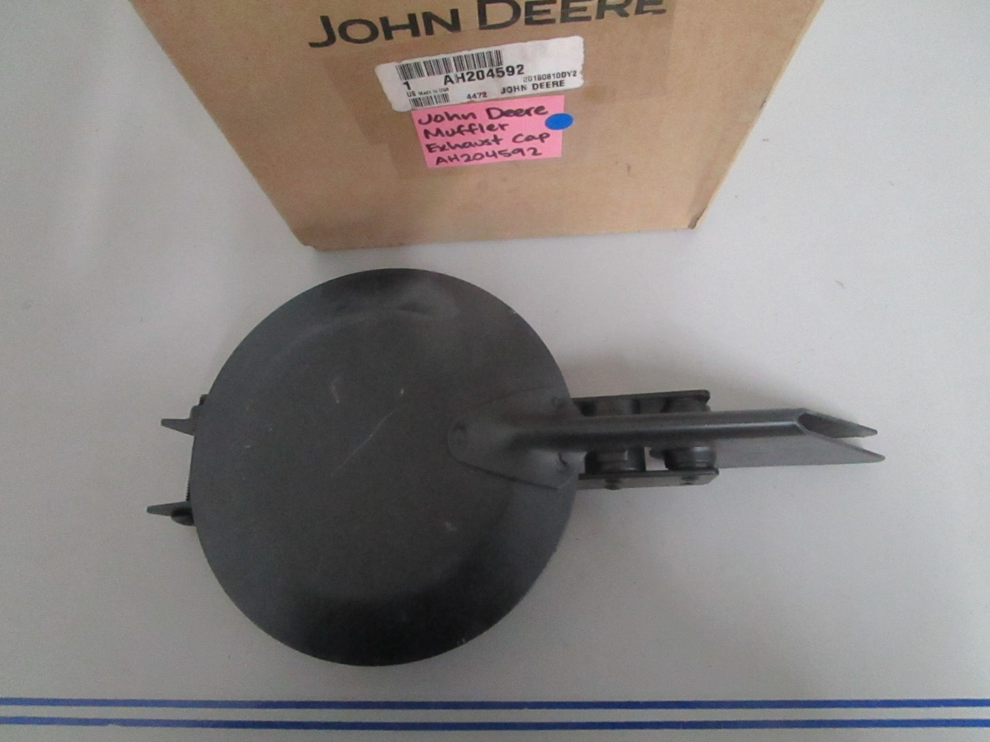 NEW OEM AH204592 John Deere Muffle Exhaust Cap 0820
