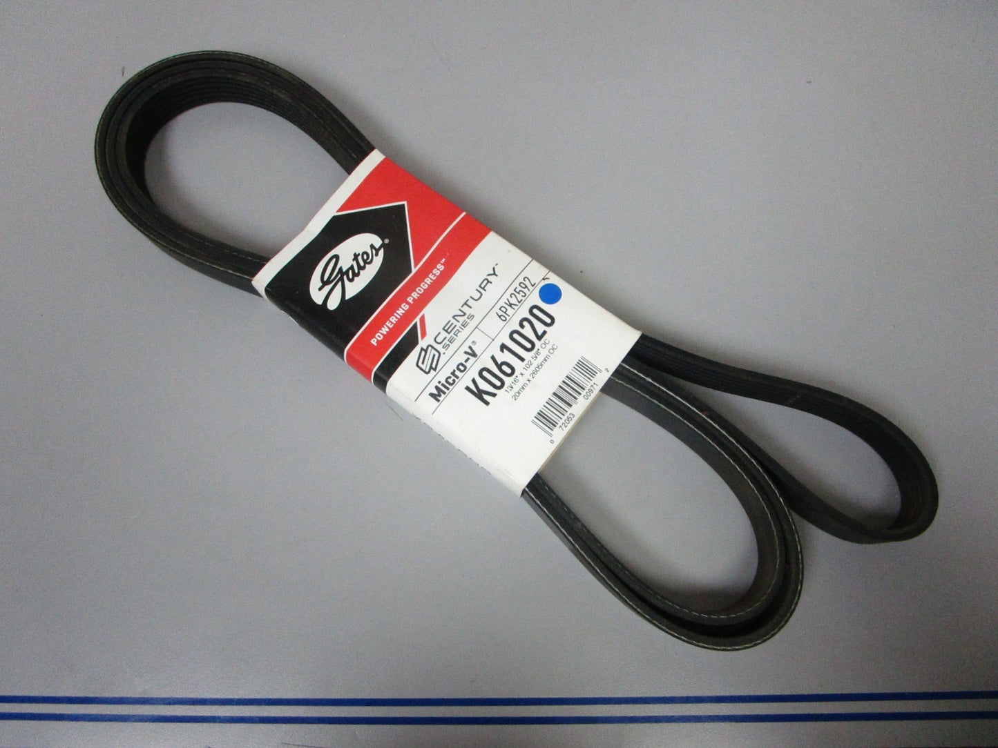 NEW K061020 Gates Micro-V 13/16" x 102 ⅚" Serpentine Belt 0720