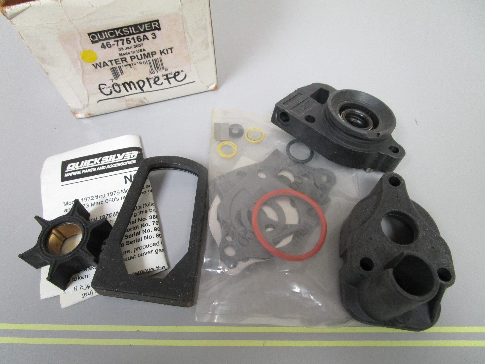 *NEW OEM* 0720 Mercury Quicksilver Water Pump Kit 46-77516A3