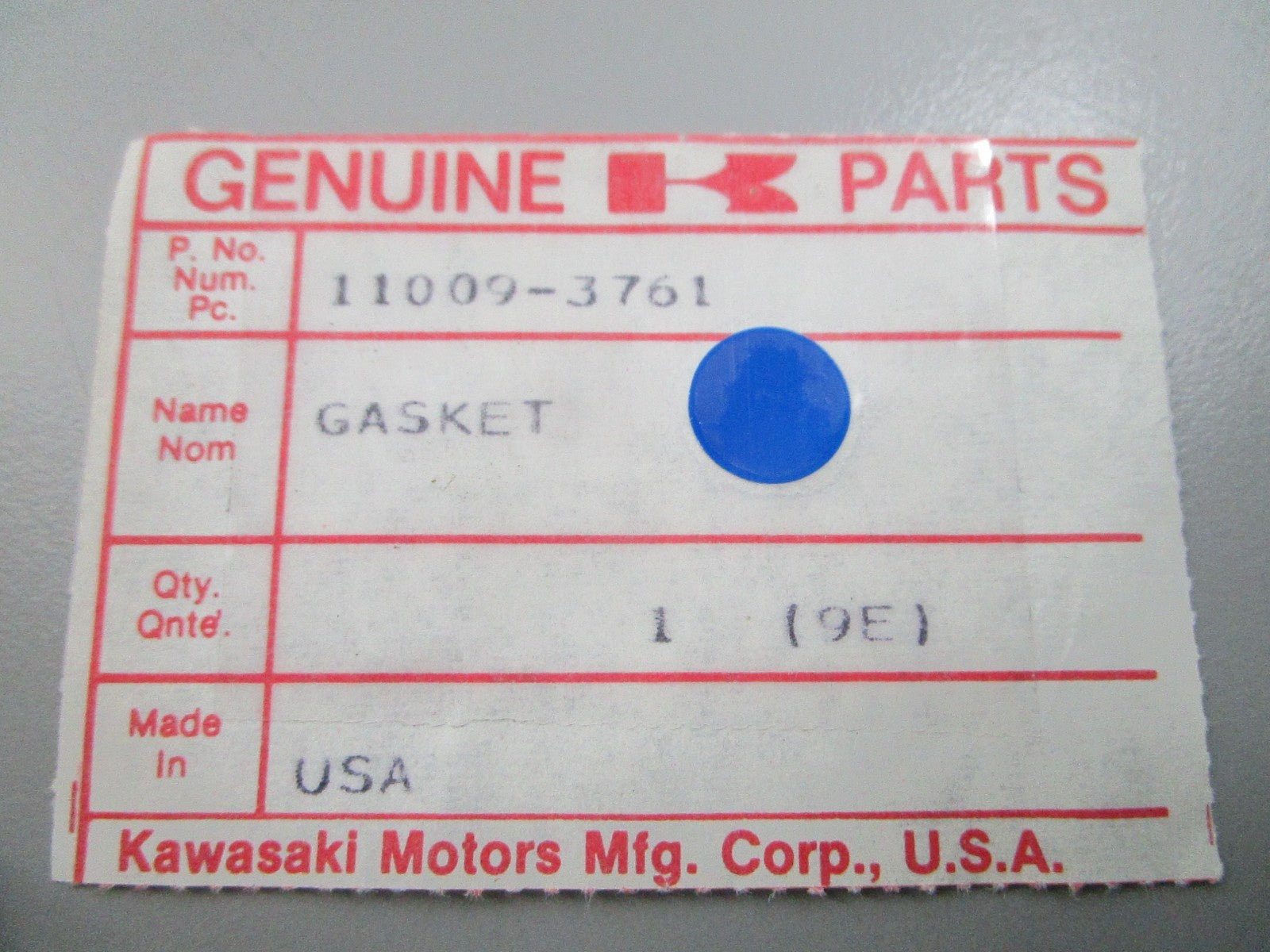 NEW OEM Kawasaki  Gasket 11009-3761 0810