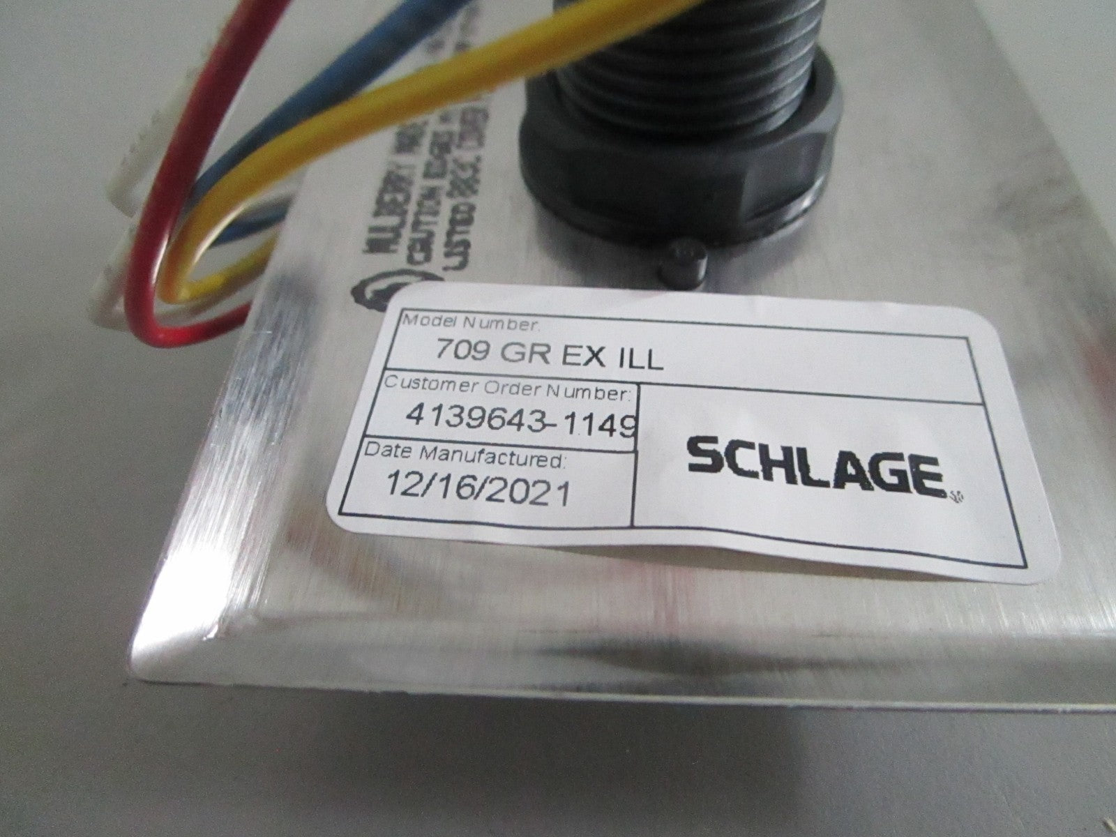 NEW OEM Schlage 709 GR EX ILL 12VDC 709 Series "Push to Exit" Button Switch 0820