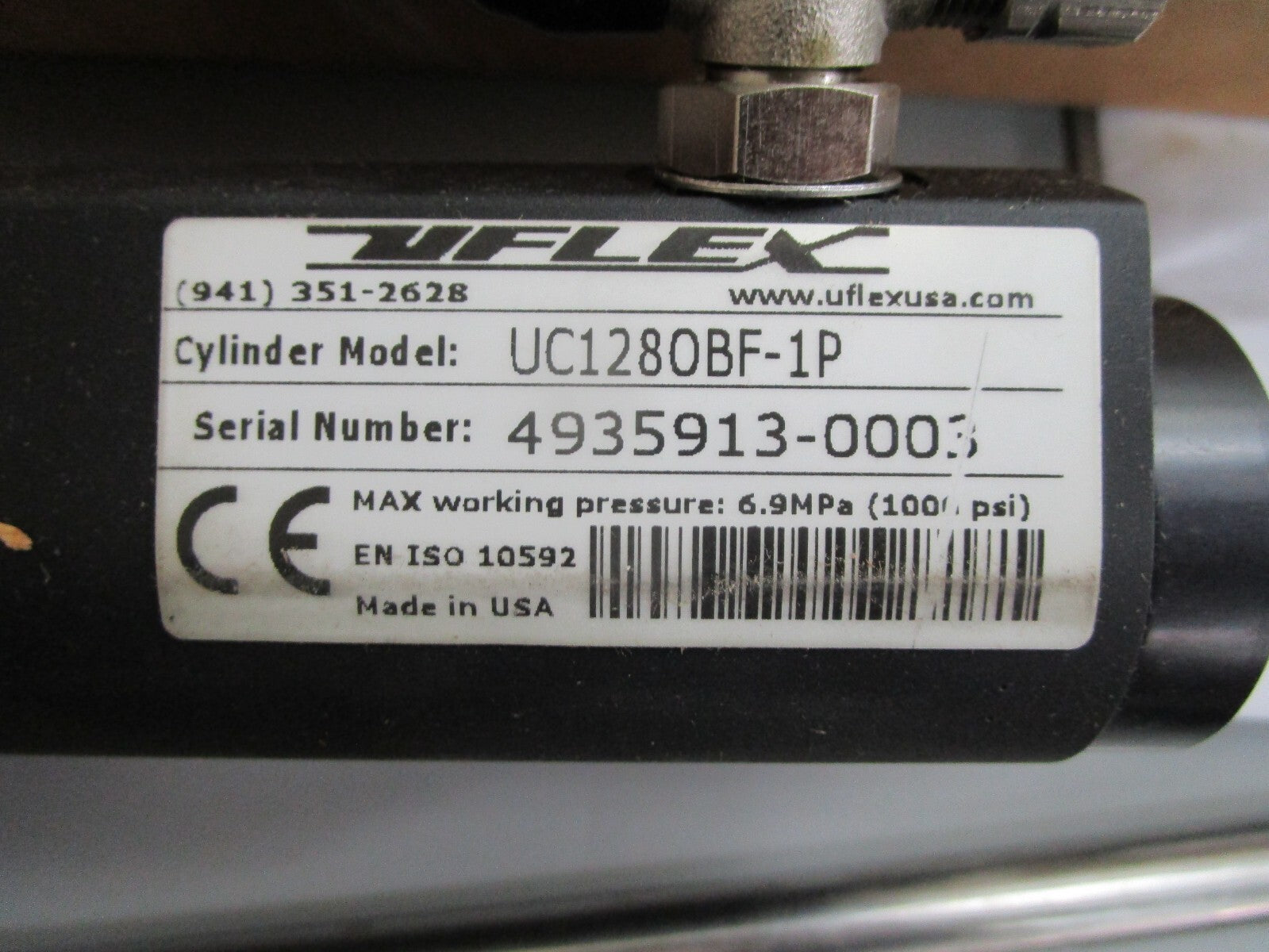 *NEW* 0820 U-Flex Hydraulic Steering Cylinder UC128OBF-1P