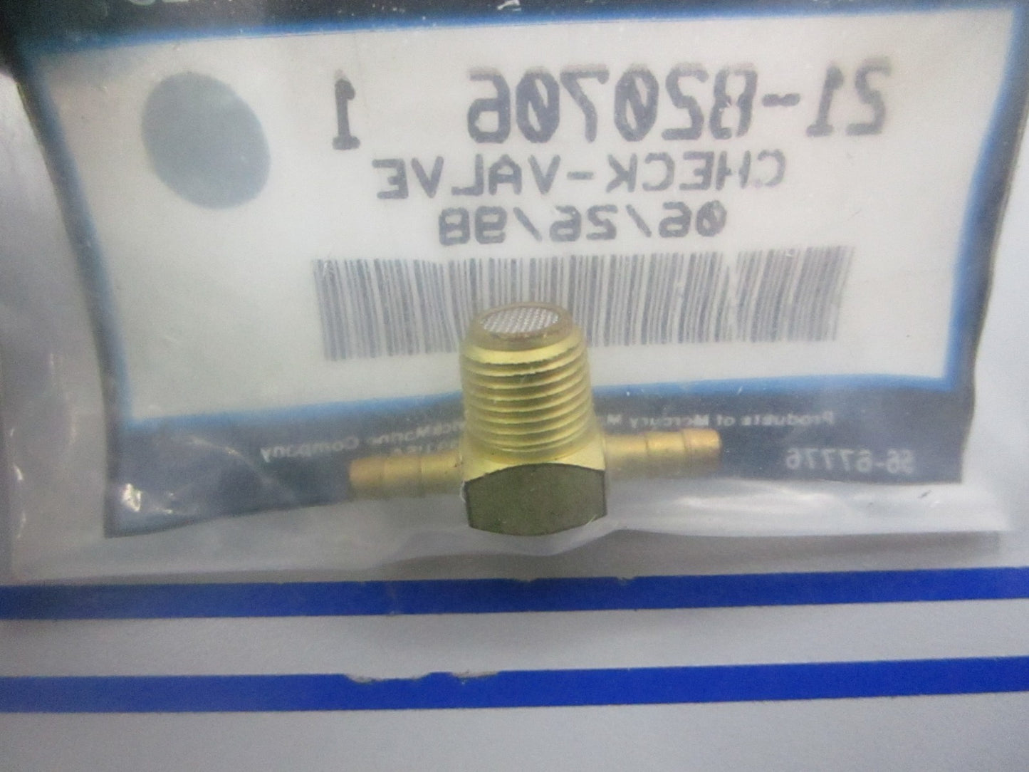 *NEW OEM* 0810 Mercury Quicksilver Check Valve 21-820706 1