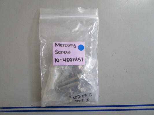 *NEW OEM* (LOT OF 5) 0720 Mercury Quicksilver Screw 10-40011151