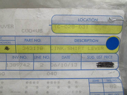 *NEW OEM* 0820 OMC Johnson Evinrude Shift Lever Link 343118 0343118