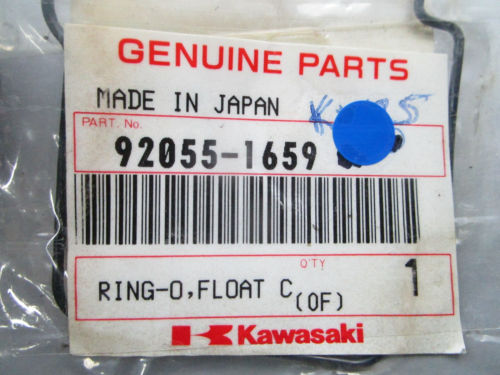 NEW OEM Kawasaki 92055-1659 Float Chamber O-Ring 0810
