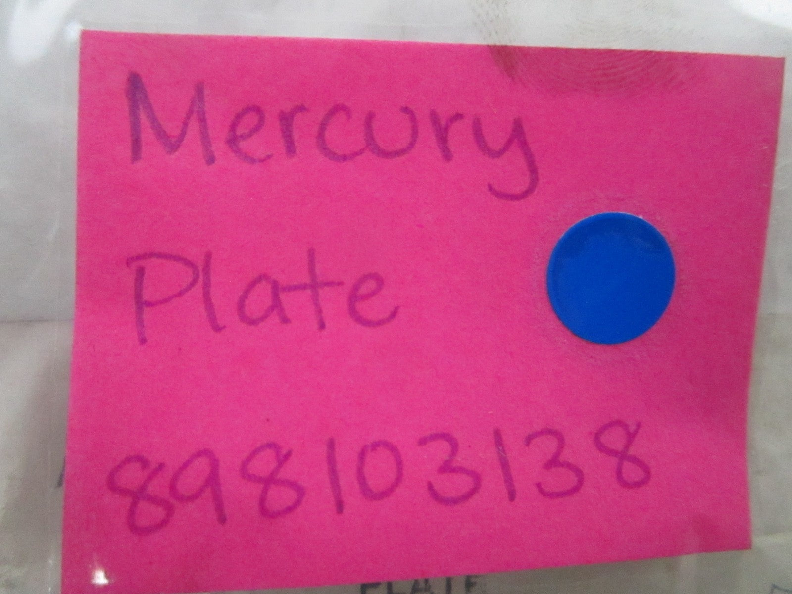 *NEW OEM* 0810 Mercury Quicksilver Plate 898103138