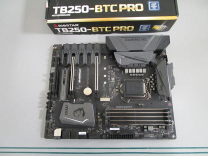 Biostar NEW TB250-BTC PRO LGA1151 B250 DDR4 12 PCIe GPU Mining Motherboard 0820