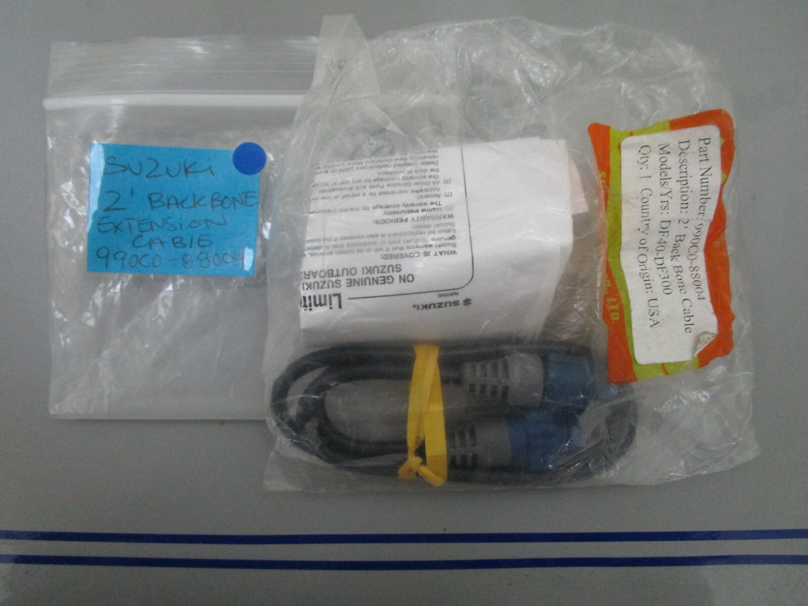 *NEW OEM* 0810 Suzuki 2' Backbone Extension Cable 990C0-88004