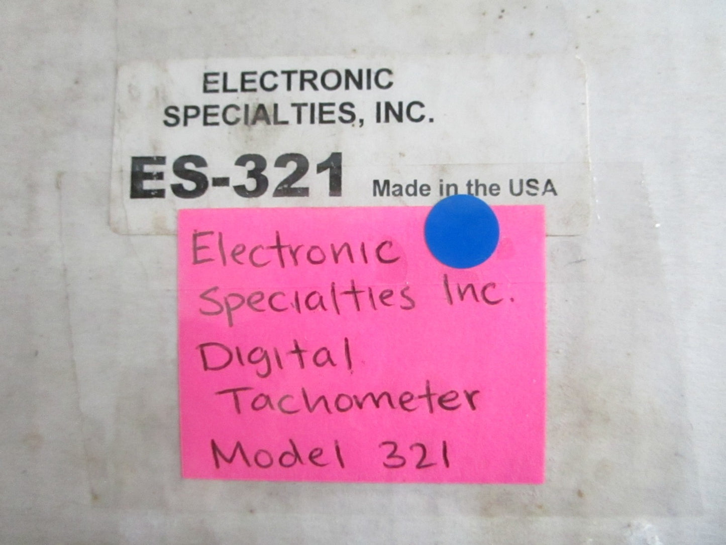 NEW OEM Model 321 Electronic Specialties Inc. Digital Tachometer 0820