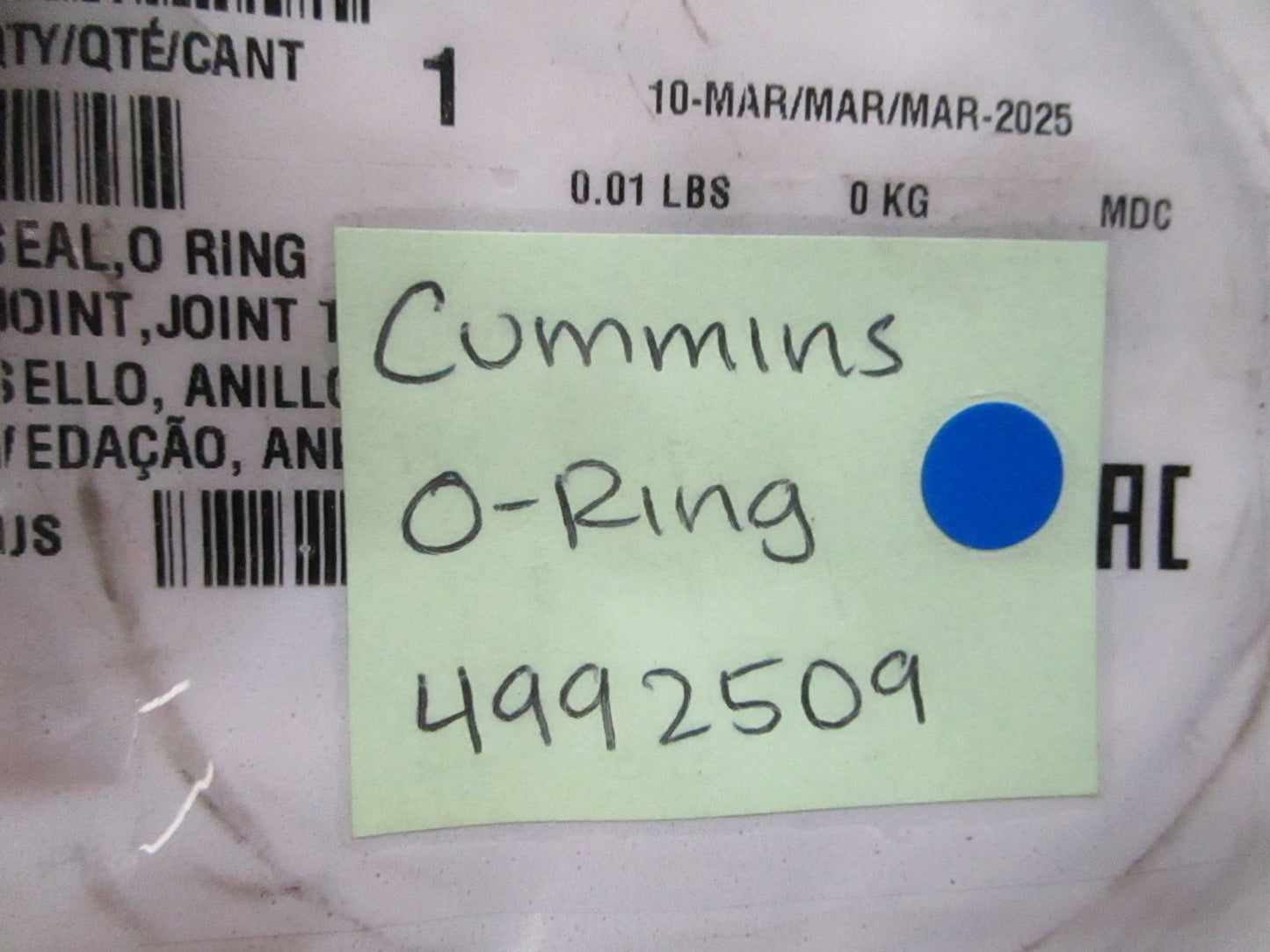 *NEW OEM* 0810 Cummins O-Ring 4992509
