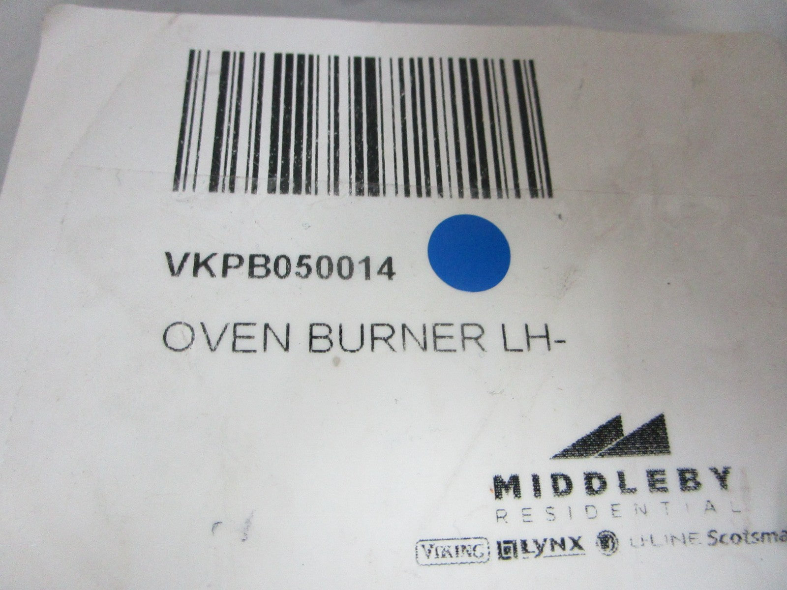 *NEW OEM* 0720 Middleby Viking LH Oven Burner Replacement VPKB050014