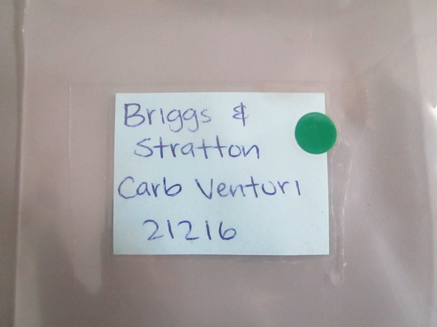NEW OEM 21216 Briggs & Stratton Carburetor Venturi 0820