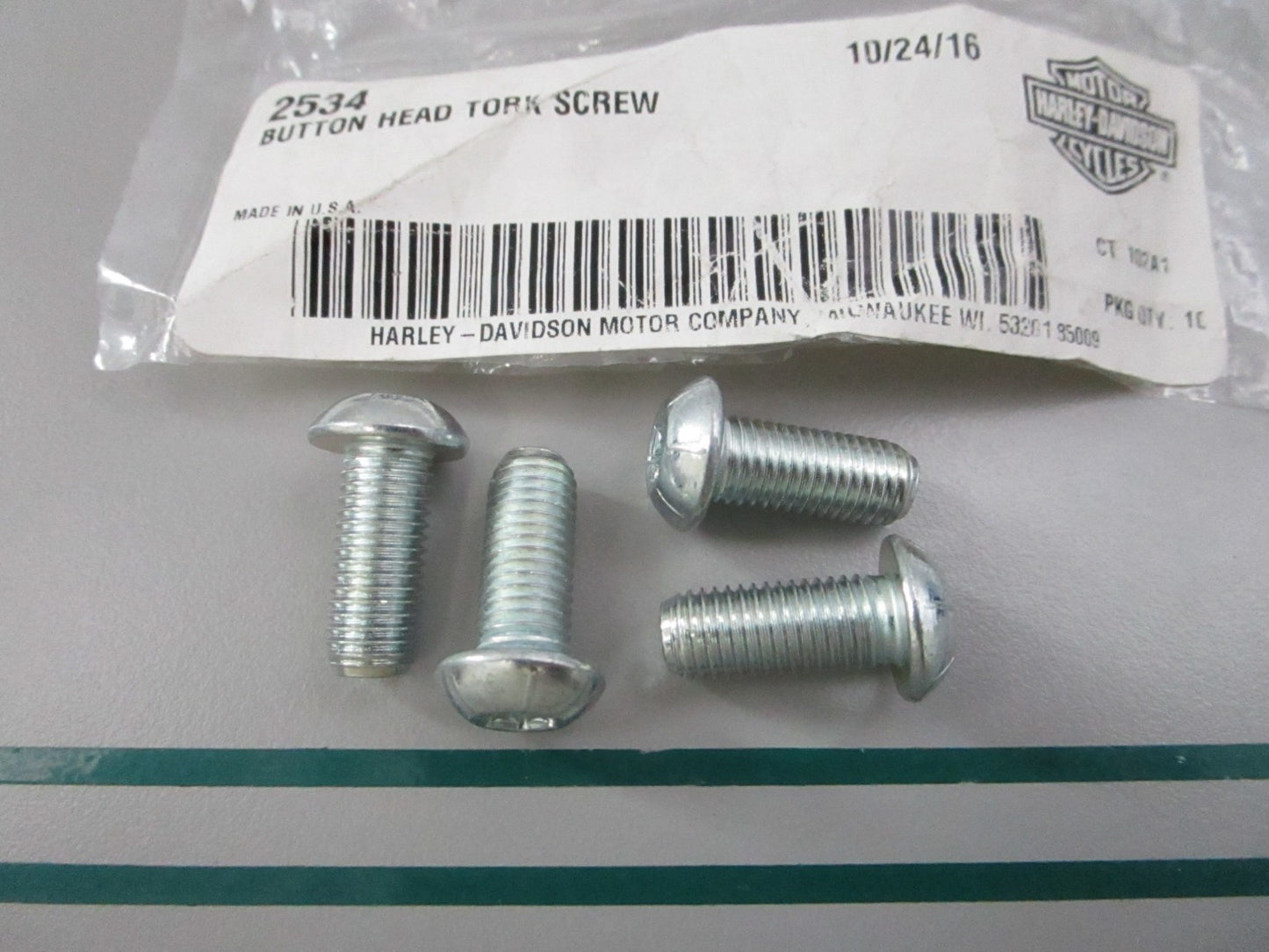 NEW OEM (LOT OF 4) 2534 Harley Davidson Screw 0810