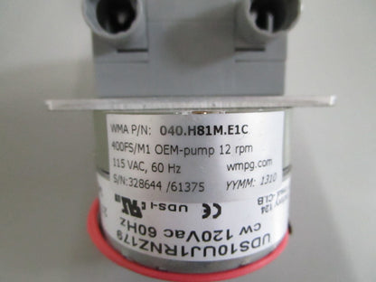Watson-Marlow 040.H8IM.E1C Panel Mount Peristaltic Pump Head NEW OEM 0820
