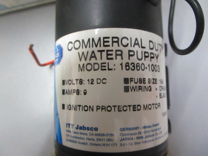 *NEW OEM* 0720 Jabsco 12V Commercial Duty Water Puppy Pump 16360-1003