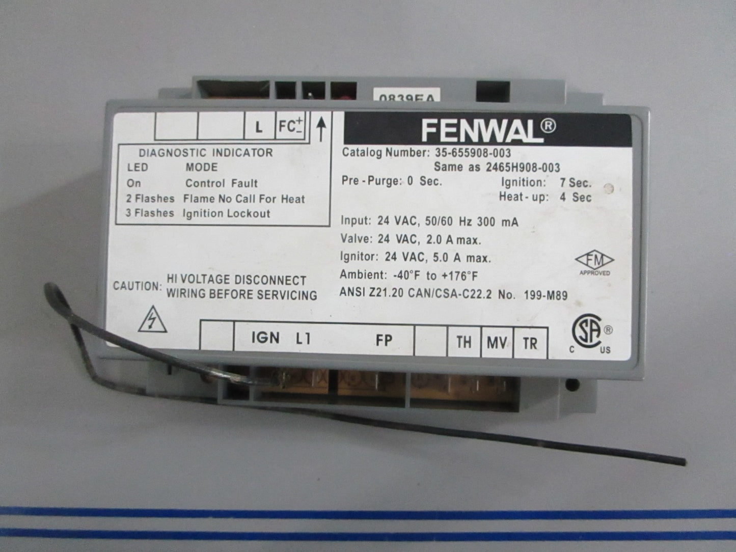 *NEW OEM* 0820 Fenwal Controls Ignition Control Circuit Board Module 35655908003