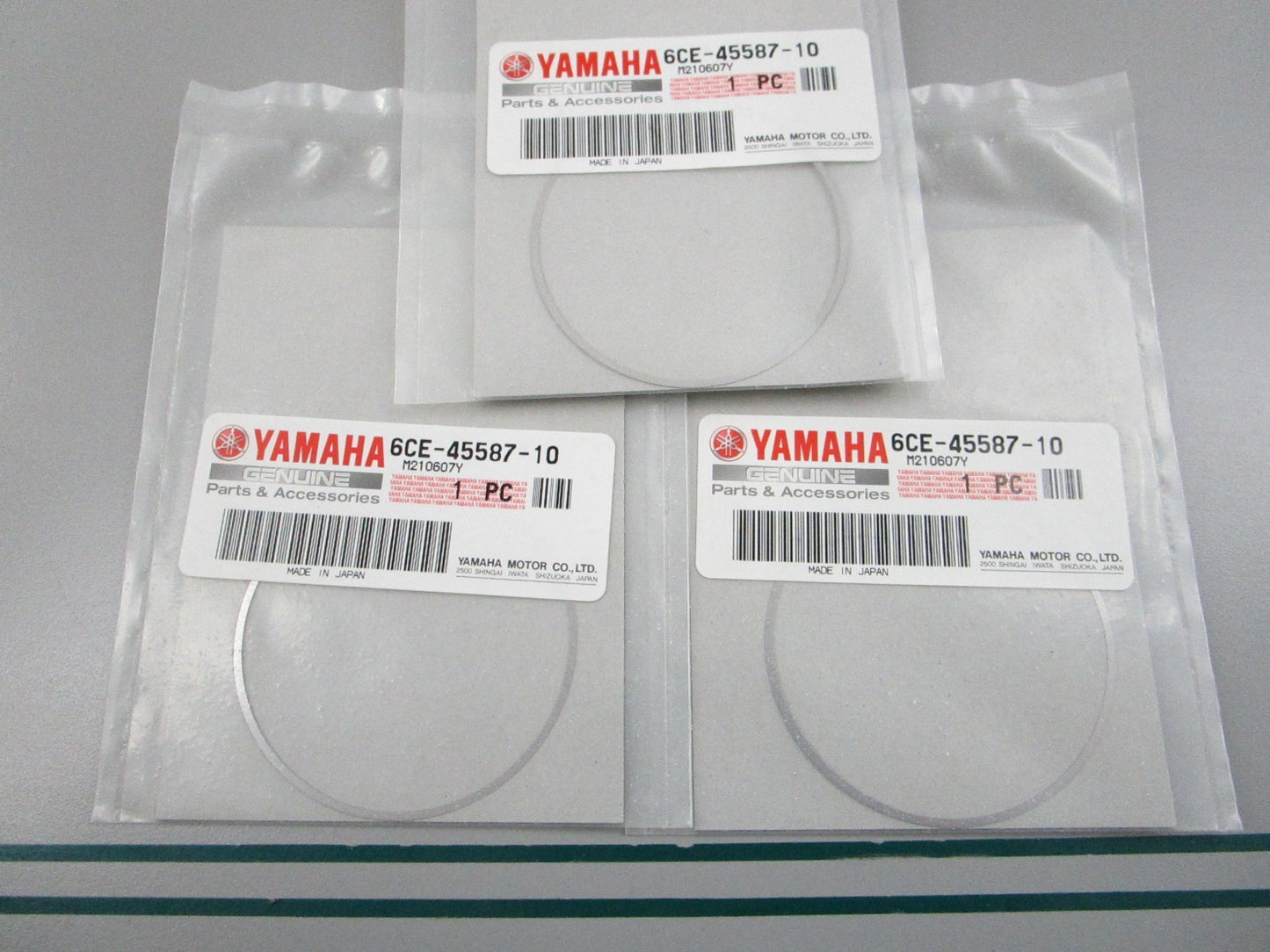 NEW OEM (LOT OF 3) 6CF-45587-10-00 Yamaha (T: 0.12mm) Shim 0810