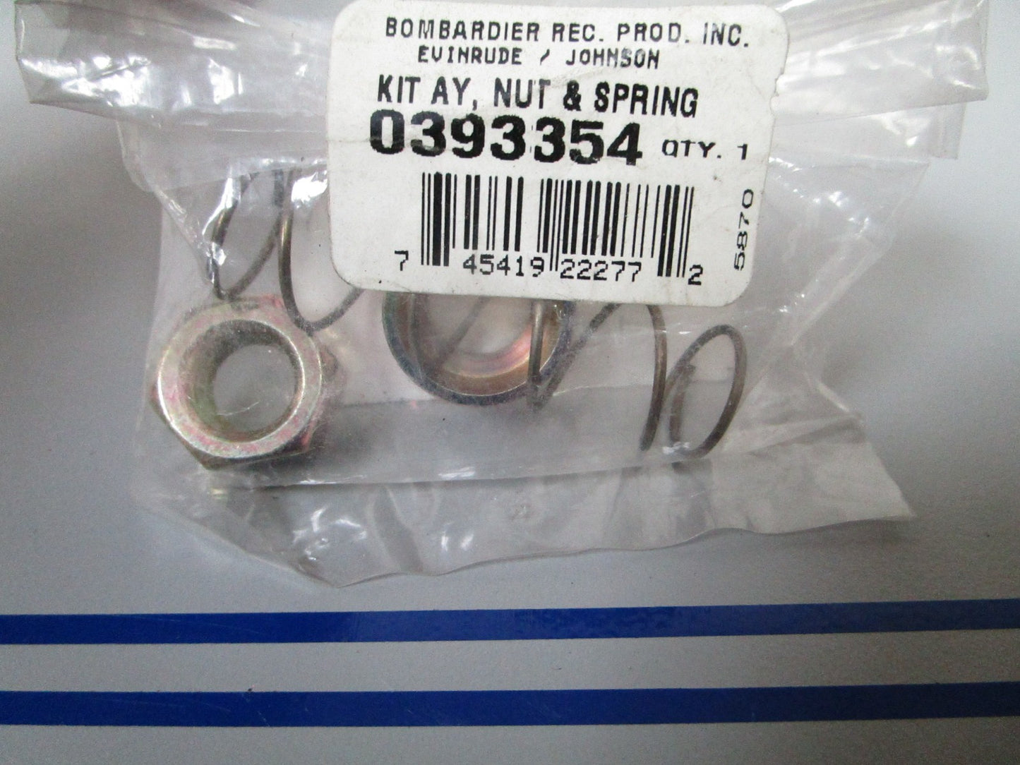 NEW OEM 393354 0393354 OMC Johnson Evinrude Nut Spring & Spacer Kit 0720