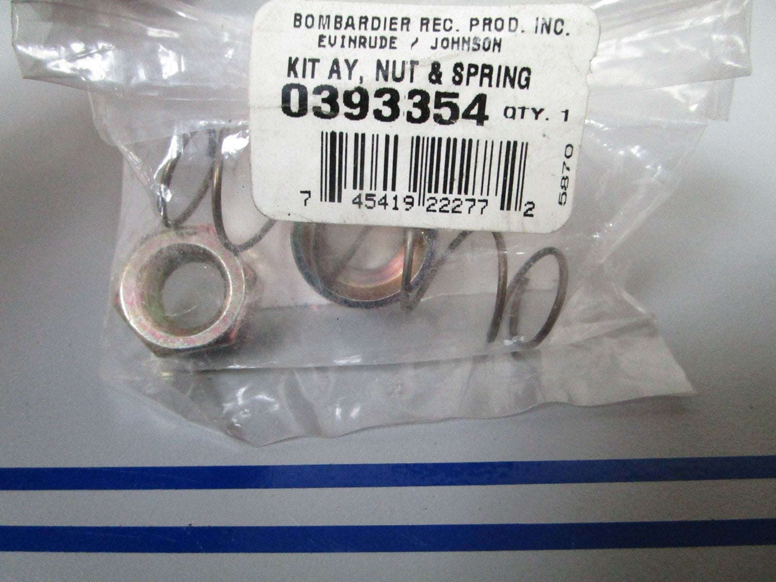 NEW OEM 393354 0393354 OMC Johnson Evinrude Nut Spring & Spacer Kit 0720