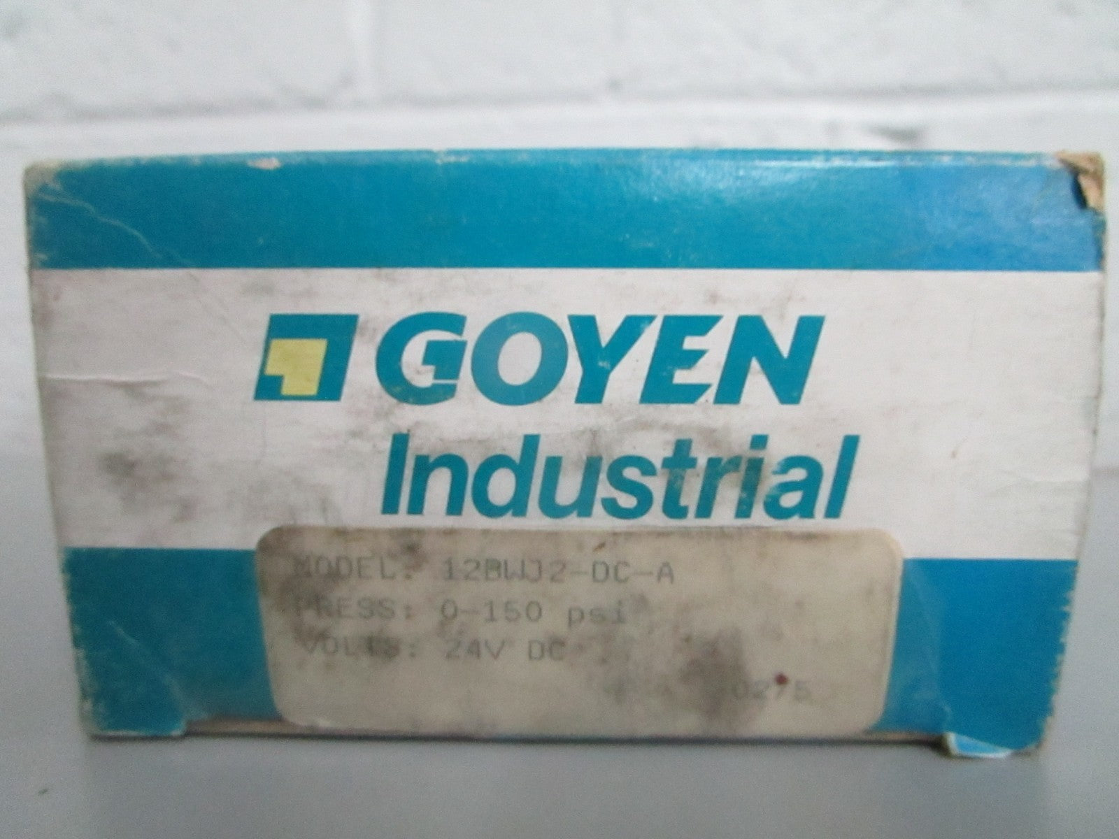 *NEW OEM* 0820 Goyen Industrial 0-150PSI 24V Solenoid Valve 12BWJ2-DC-A