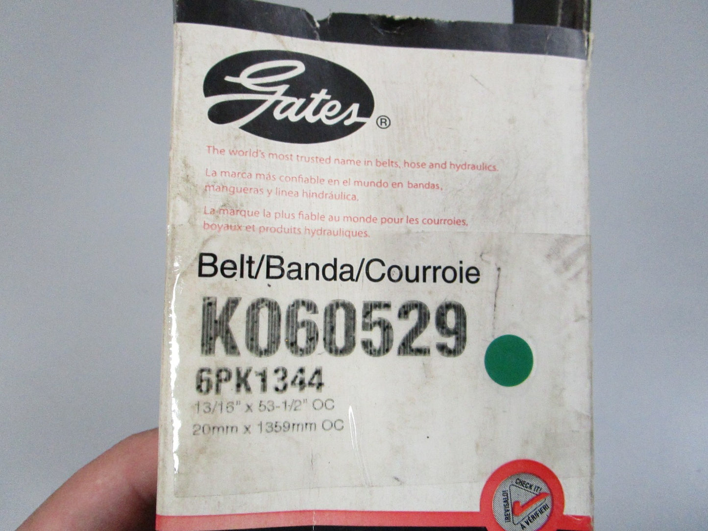 Gates K060529 Micro-V Serpentine Belt 6-Rib 52.95in NEW 0810
