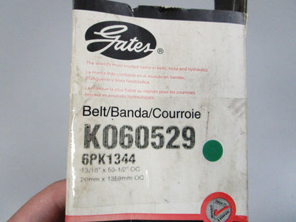 Gates K060529 Micro-V Serpentine Belt 6-Rib 52.95in NEW 0810