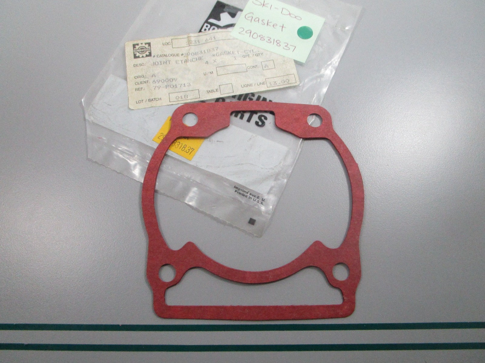 NEW 290831837 Ski-Doo Gasket 0810