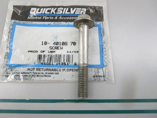 NEW OEM 10-40108 70 Mercury Quicksilver Screw 0810