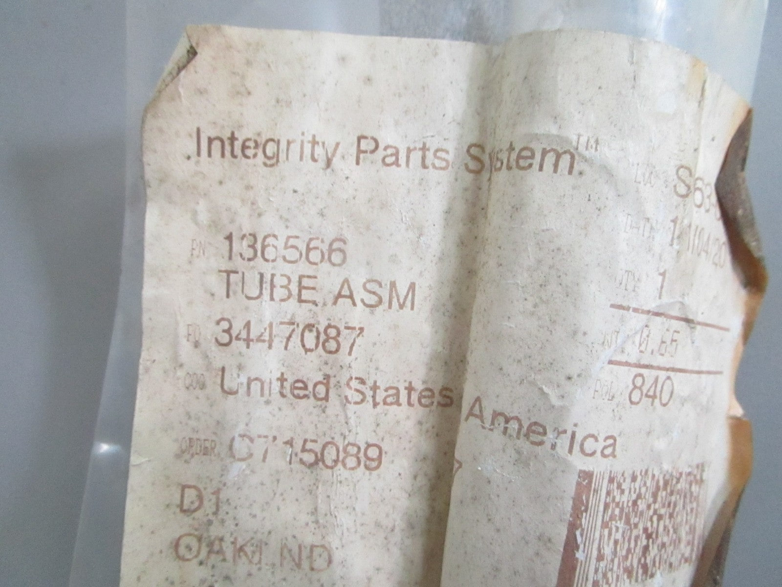 NEW OEM 136566 Crown Tube 0820