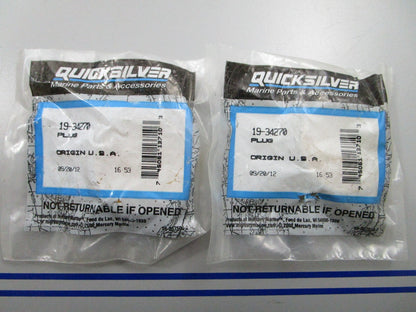 *NEW OEM* (LOT OF 2) 0810 Mercury Quicksilver Plug 19-34270