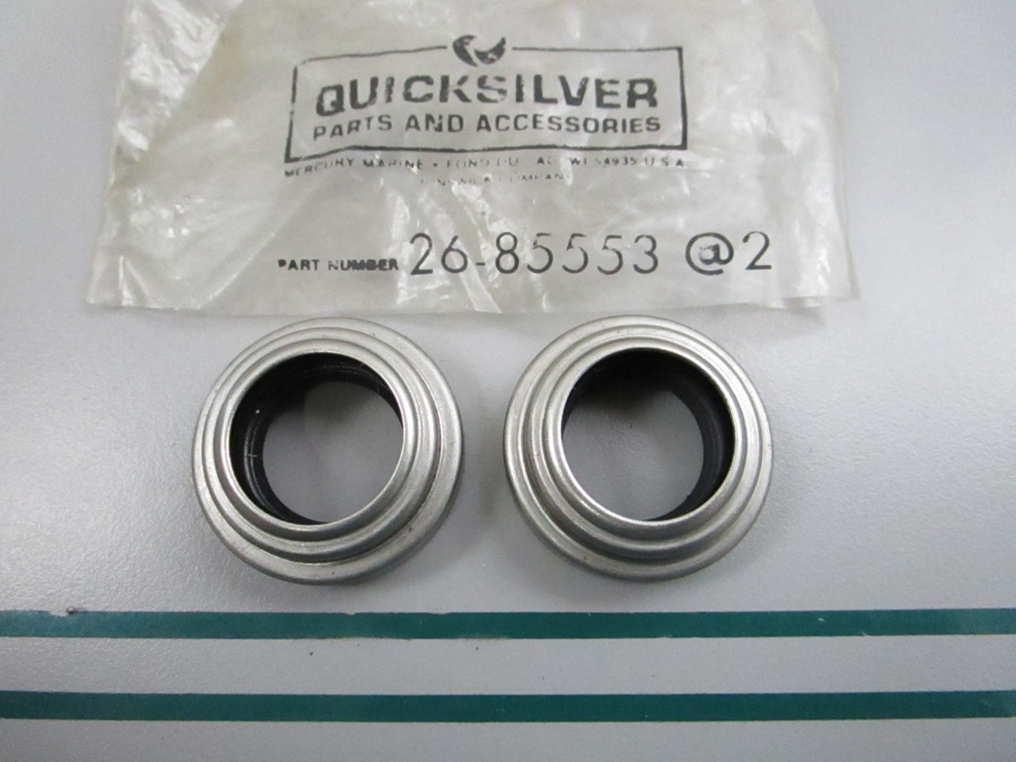 NEW OEM (LOT OF 2) 26-85553 Mercury Quicksilver Oil Seal 0810