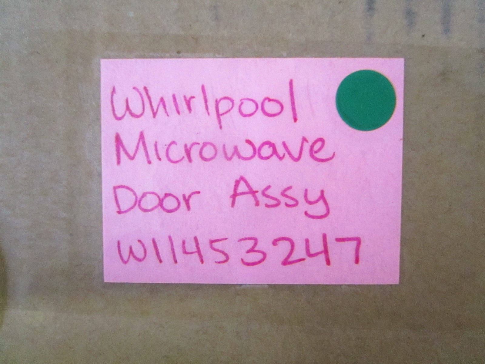 NEW OEM W11453247 Whirlpool Microwave Door Assy 0820