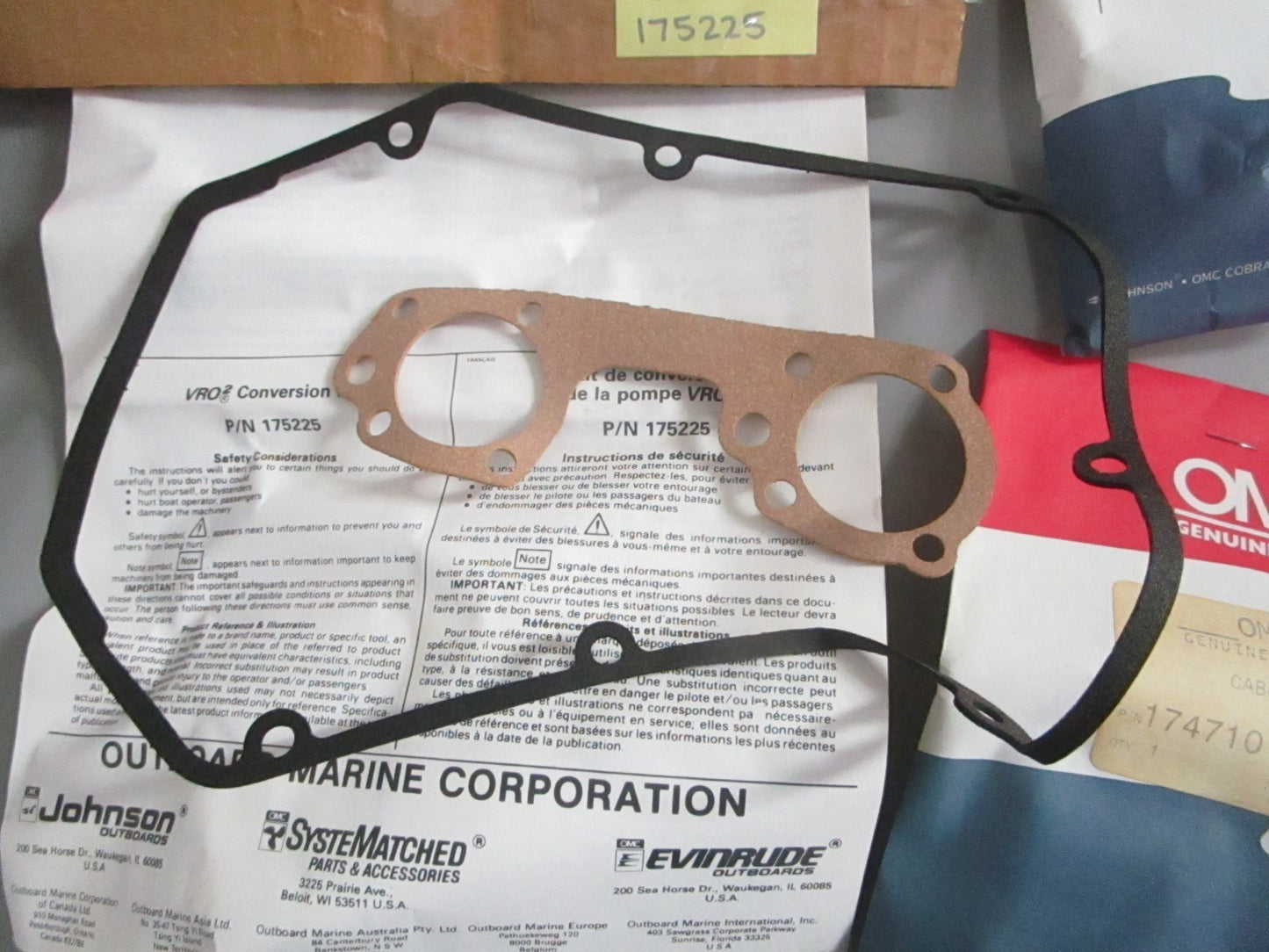 NEW OEM 175225 0175225 OMC Johnson Evinrude Conversion Kit 0820