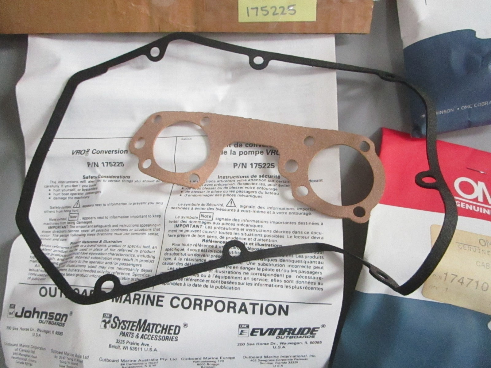 NEW OEM 175225 0175225 OMC Johnson Evinrude Conversion Kit 0820