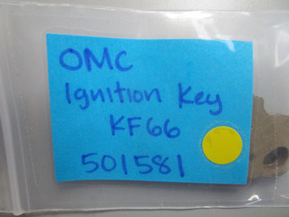 *NEW OEM* 0810 OMC Johnson Evinrude Ignition Key KF66 501581 0501581