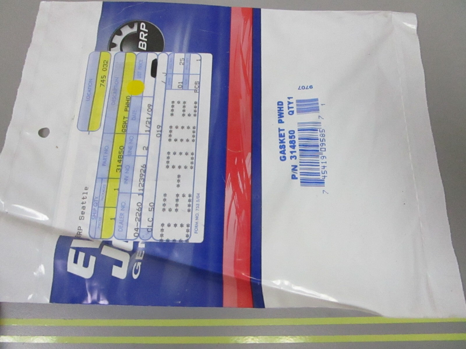 *NEW OEM* 0810 OMC Johnson Evinrude Powerhead Gasket 314850 0314850