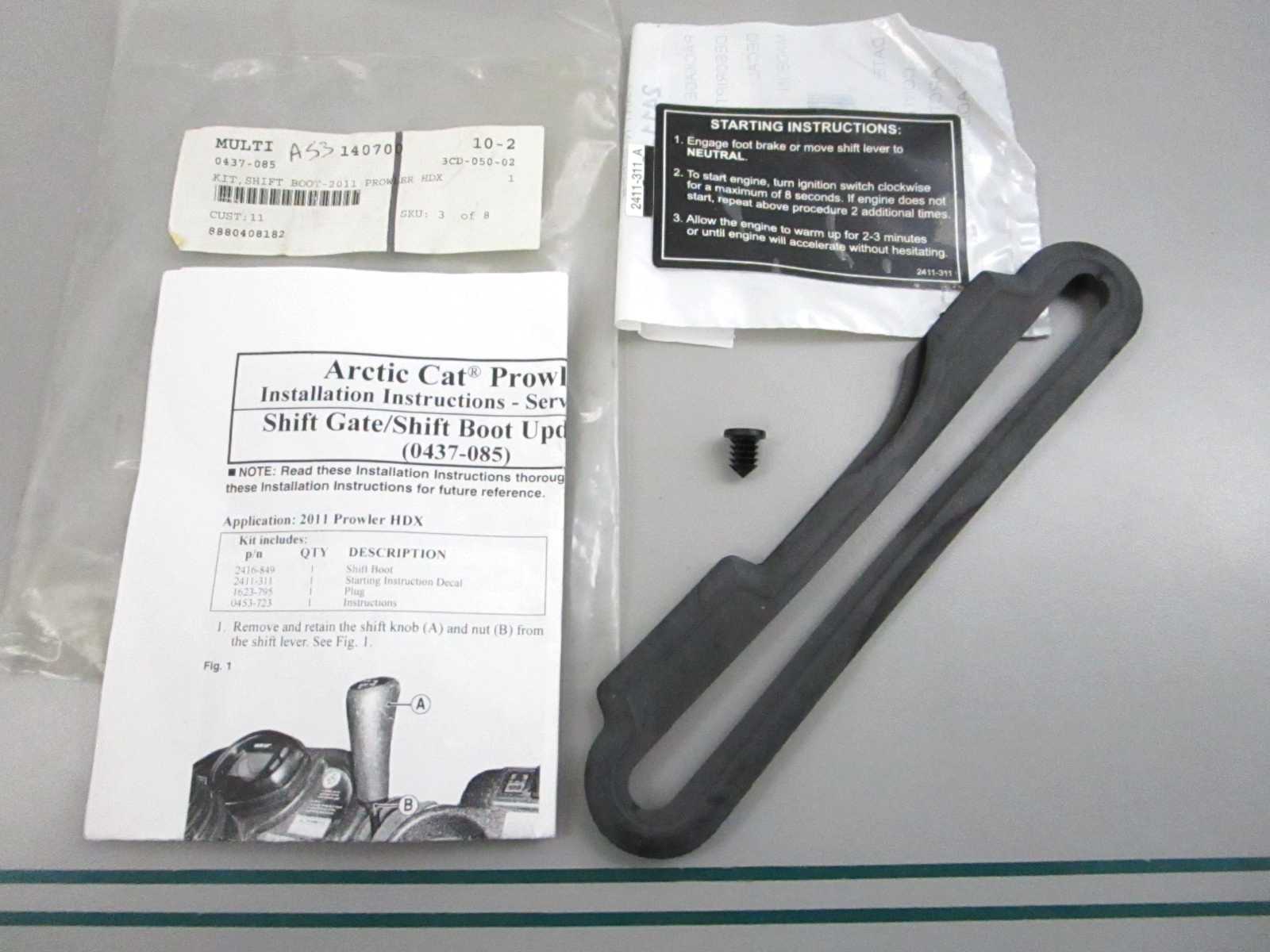 NEW OEM 0437-085 Arctic Cat Boot Kit 0810