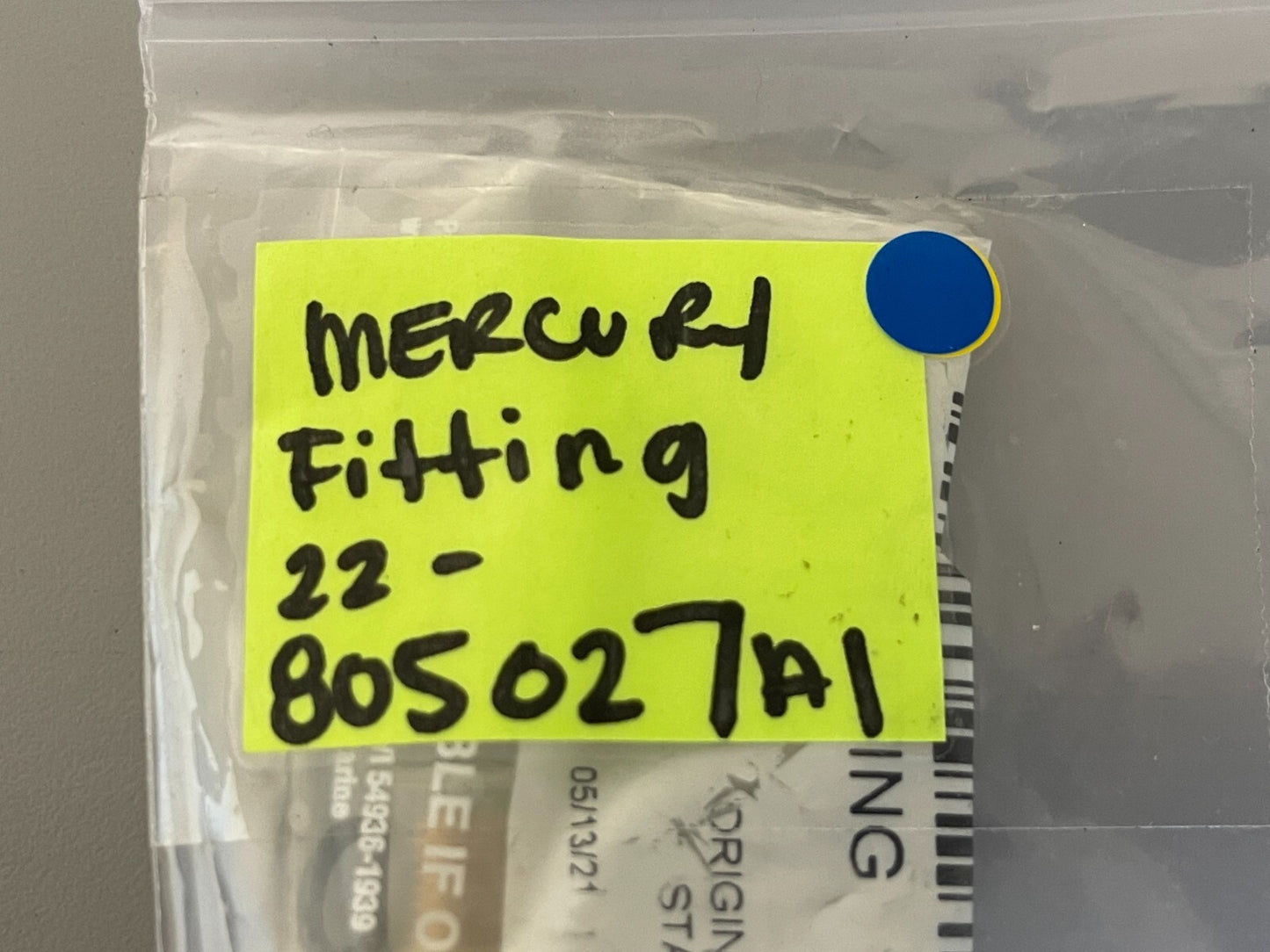 *NEW OEM* 0810 Mercury Quicksilver Fitting 22-805027A1