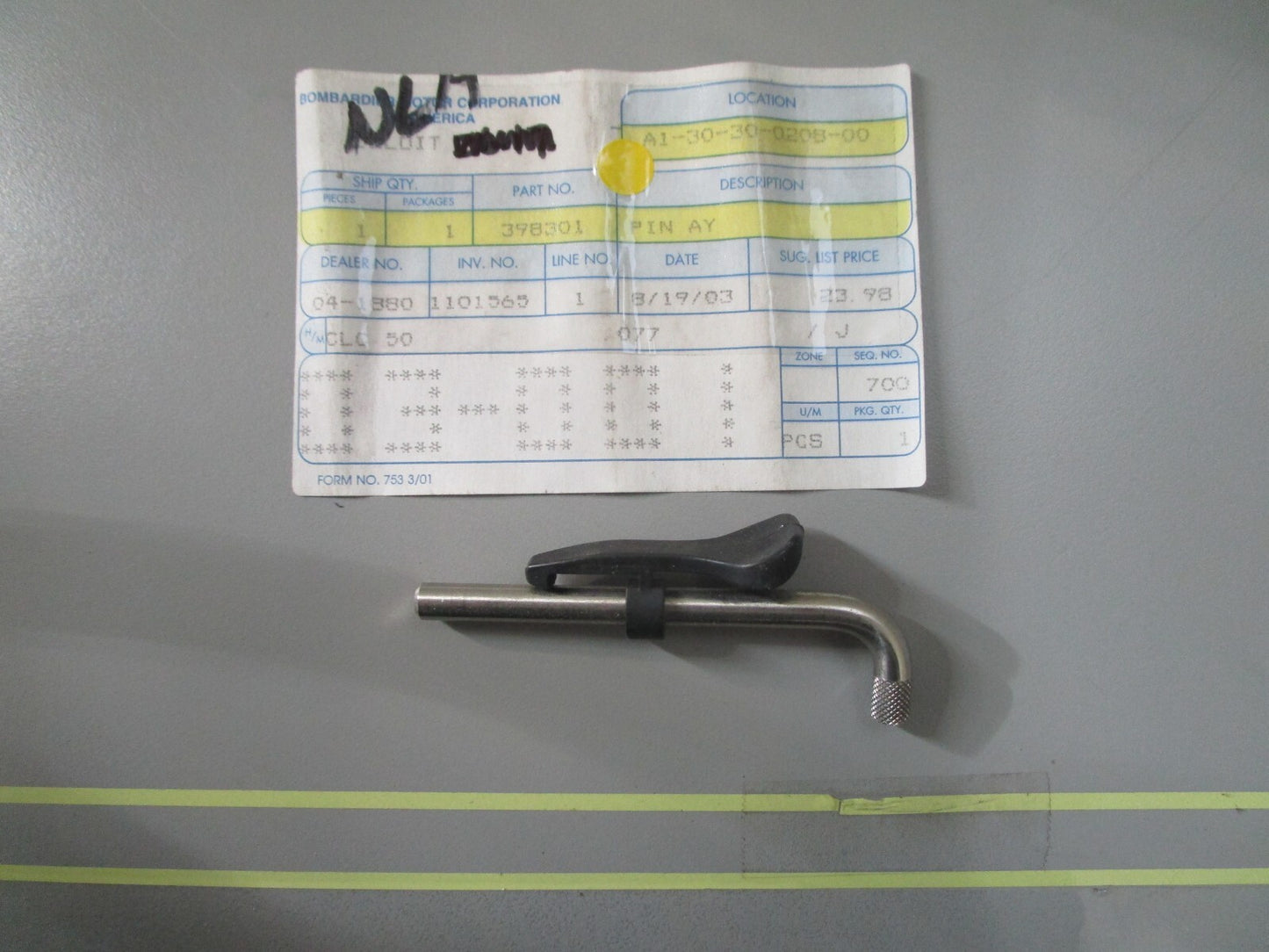 *NEW OEM* 0810 OMC Johnson Evinrude Pin Ay 398301 0398301