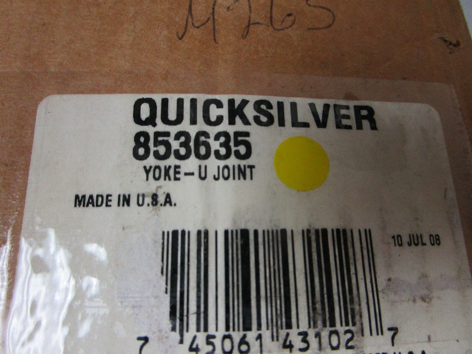 *NEW OEM* 0810 Mercury Quicksilver U-Joint Yoke 853635