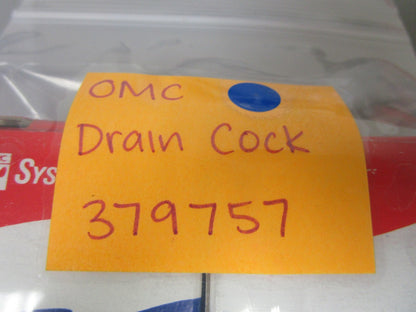 *NEW OEM* 0810 OMC Johnson Evinrude Drain Cock 379757 0379757