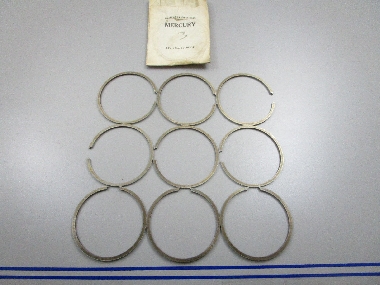 *NEW OEM* 0810 Mercury Quicksilver 9 Piston Ring Set 39-30587