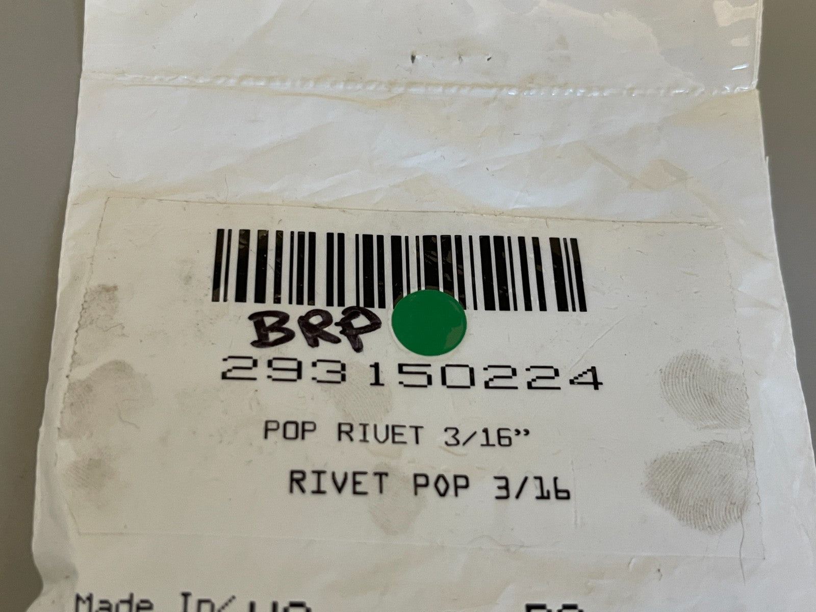 NEW OEM 293150224 BRP 3/16" Pop Rivet 0810